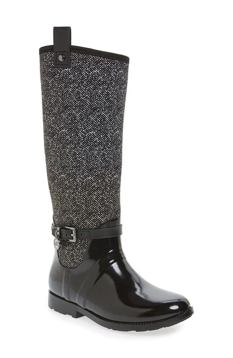 Michael Kors Womens Charm Stretch Rainboot Knee